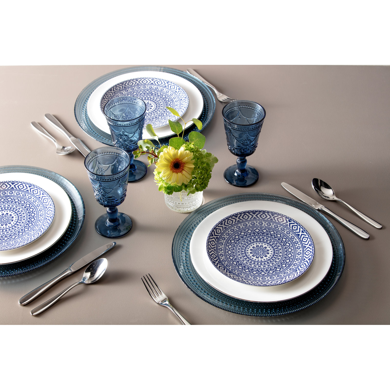 13" Dinner Plate, Blue