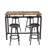 5-Piece Kitchen Counter Height Table Set, Bar Table With 4 Stools