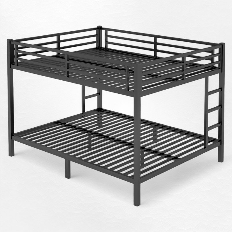 Metal Bunk Bed, Queen Over Queen