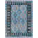 Machine Washable Indoor/Outdoor Xhevrie Teal Rug
