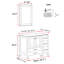 Ensemble de meuble-lavabo simple 36,6 "avec miroir et lavabo Mane-1585057440