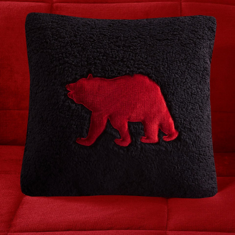 Rouge + noir à l'édredon avec noyau confortable / grand à l'envers, Édredon pour lit double / grand lit + 3 pièces s