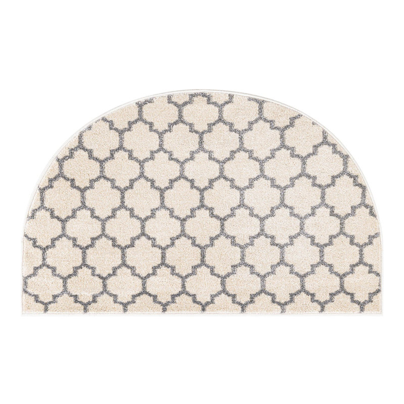 Molly Geometric Beige/Gray Area Rug, Hearth 2'7 x 4'1"