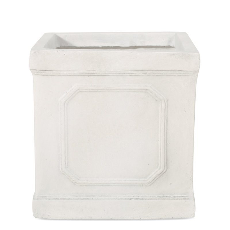 Lightweight Mgo Small Faux-Stone Planter, 11'' H X 10.75'' W X 10.75'' D
