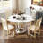 Dining Chair Set Of 2 With Rubber Wood Frame & Leaf-shape High Back For Kitchen-650241483-678294966