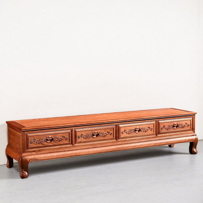 Creative Carved TV Cabinet, 16.93"H x 78.74"L x 15.75"W