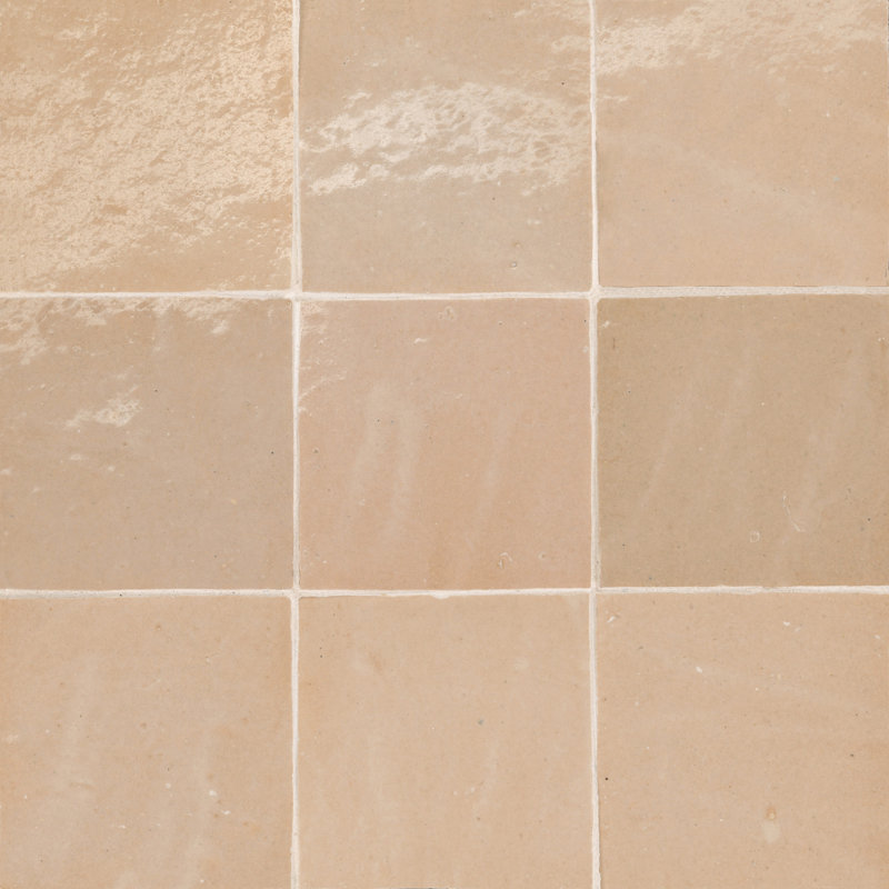 Zagora 4" x 4" Zellige Tile, Ivoire
