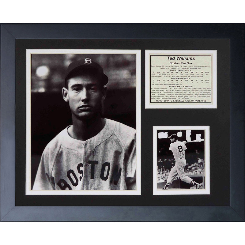 Souvenirs encadrée ted williams-rookie