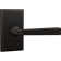 Poignée de porte avec rosette rectangulaire