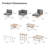 Janski 5 - Person Outdoor Sectional Seating Group with Cushions-1364865703