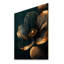 Or et pivoines noires, fragiles beauté I - art mural en bois pivoines - sur bois de pin naturel-767309836