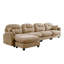 Canapé modulaire en forme de L avec repose-pieds Cloud, tissu en chenille doux, dossier rembourré en mousse à haute densité-118034412-133880041