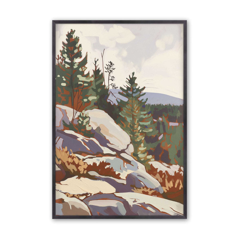 «Rocky Mountain View I», Zinc patiné, H 25,25 po x l 19,25 po 
