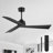 Japaul 52" 3-Blade Propeller Lightless Ceiling Fan with Remote Control-1361636094