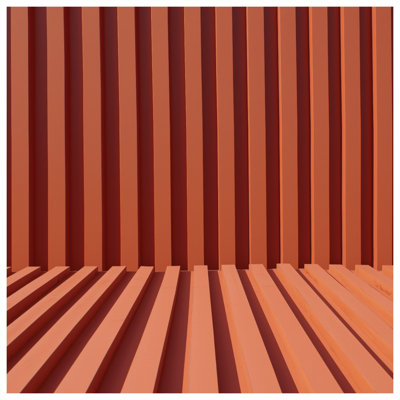 Toile de galerie orange à lignes verticales en plusieurs tailles
