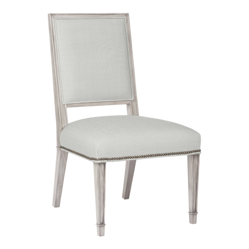 Michael Weiss Leighton Side Chair, Dove Gray, Callaloo Cotton, Yes