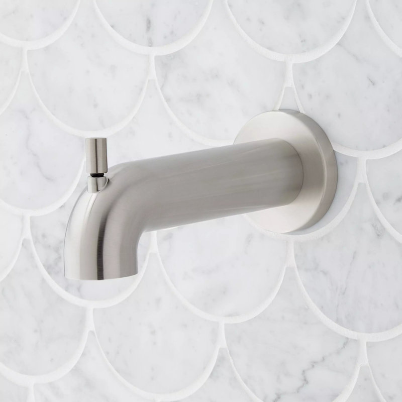 Lexia 6-7/8" Integrated Diverter Tub Spout, Brushed Nickel