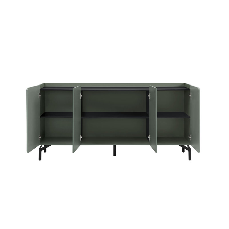 Buffet 60 po avec 4 armoires Tallie, Vert sauge