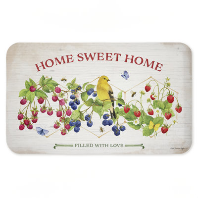Tapis de cuisine ergonomique rembourré Country Brambles & Bird, 18 po x 30 po