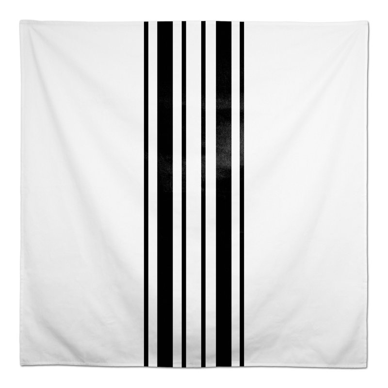 Mcbeth Striped Square Tablecloth, Black