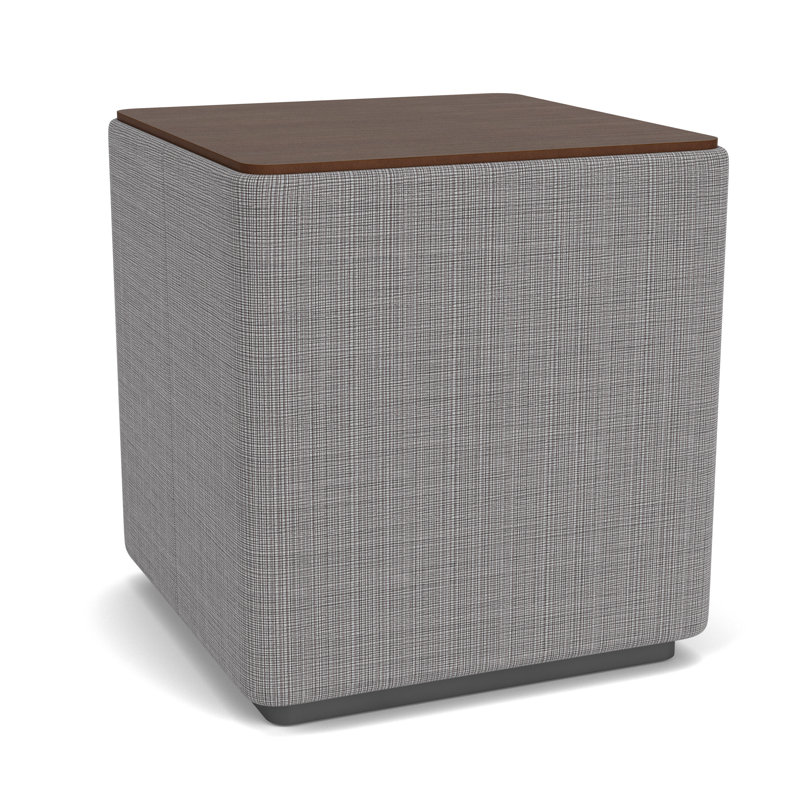 Table de salon avec plateau en stratifié Darsey, Noyer Riftwood, 20", Gris anthracite; gris chambray