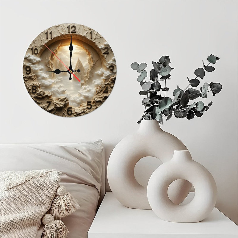 Unique Mountain Cloudscape Wall Clock