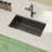 30'' L x 18'' W Undermount Stainless Steel Workstation Kitchen Sink, Gunmetal Black Nano Titanium Single Bowl Kitchen Sink with Cutting Board, Sink Grid, Colander and Strainer-126123963