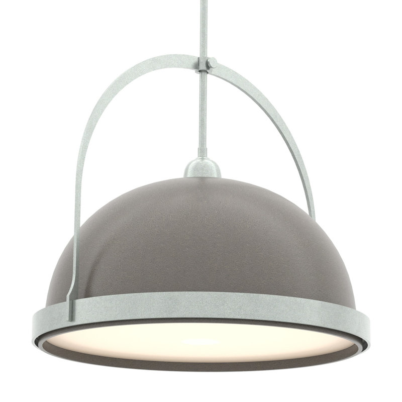 Atlas 1 - Light Single Dome Pendant, Vintage Platinum, 22.3" - 67.3", Dark Smoke