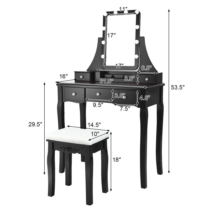Crandell Vanity, Black