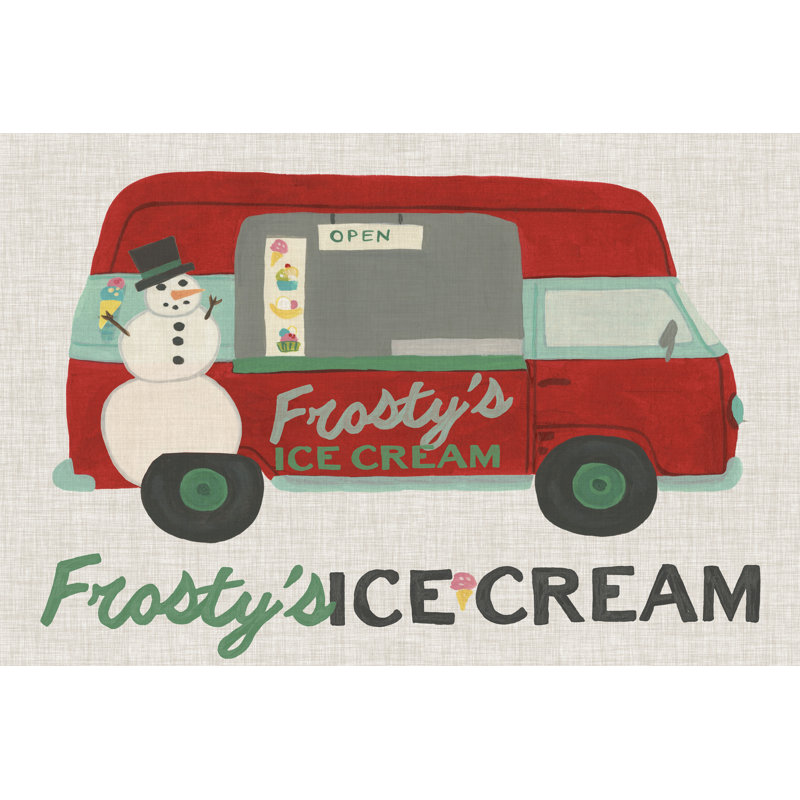Food Truck Holidays IV by June Erica Vess - Wrapped Canvas Painting, 20cm H x 30cm W