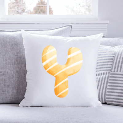 Cotton / Polyester Blend Reversible Throw Pillow