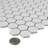 Metro 1" Hex Matte White 10-1/4" x 11-7/8" Porcelain Mosaic Floor and Wall Tile