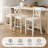 Solid Wood Double X-Back Counter Height Bar Stool-2029316537-2029316543