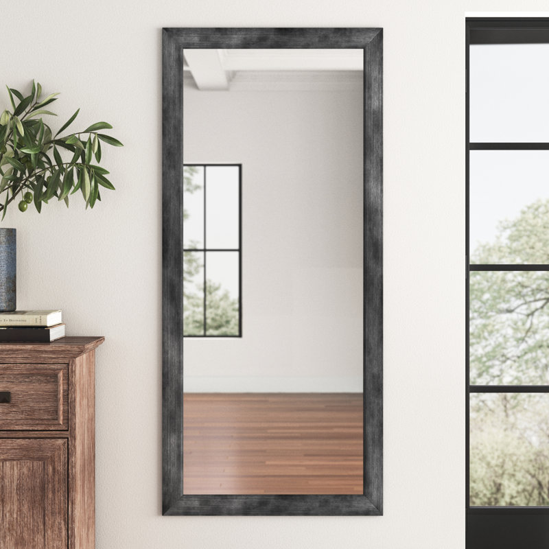 Hemmer Flat Mirror, 70.5" H x 32" W, Rustic Gray