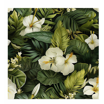 Floral, fleurs d'Hibiscus d'Hawaï VI, impression sans cadre