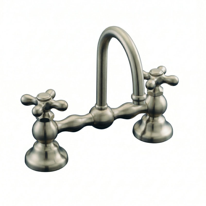 Columbia Centerset Bathroom Faucet with Drain Assembly, Matte Nickel