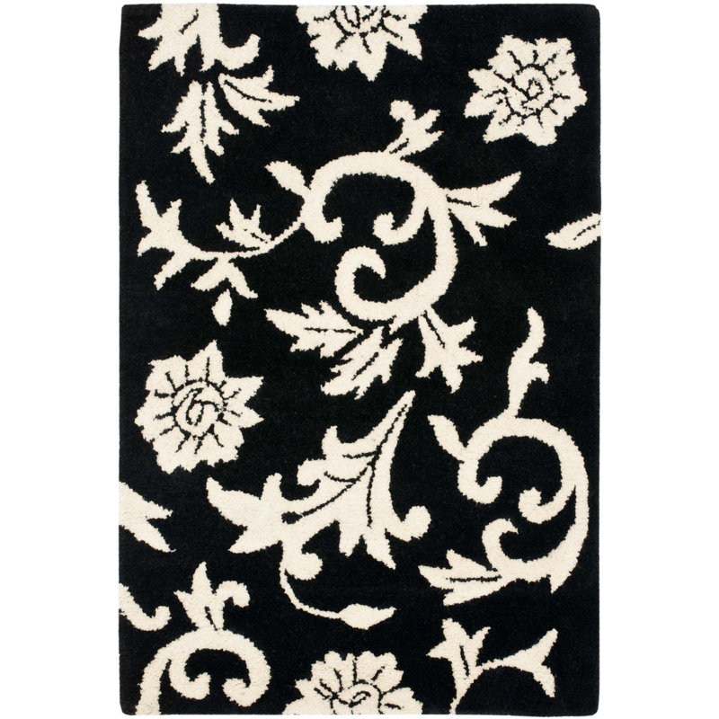 Cola Soho Hand Tufted Wool Floral Rug, Rectangle 2' x 3'