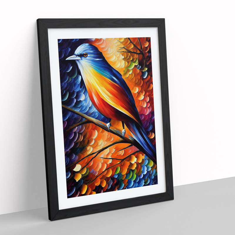 Bird Portrait No.3 - Wall Art, White, Black, 64cm H x 46cm W x 2cm D