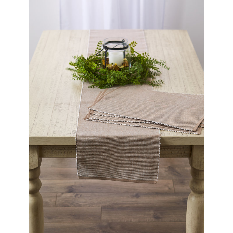 100% Cotton Table Runner, 72" x 13", Brown