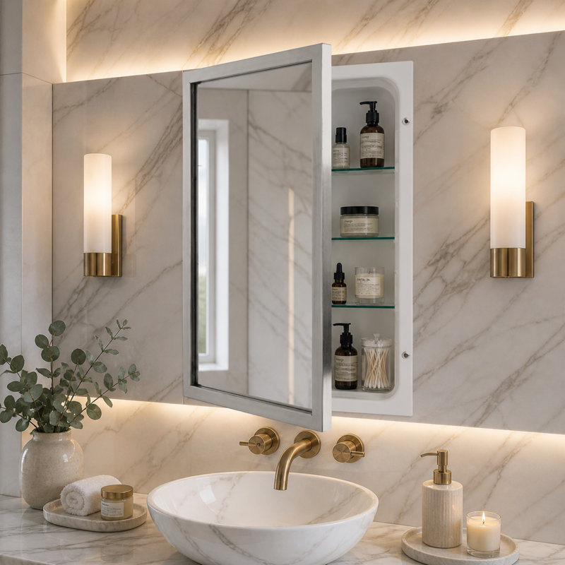 Miroir Eatton, Nickel brossé