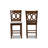 Upholstered Counter Stool with Solid Wood Frame