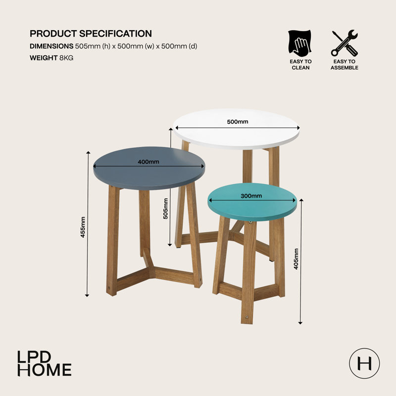 Cross Legs Nesting Tables