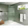 Gaia 34 in. x 78 in. Frameless Fluted Single Fixed Shower Panel
