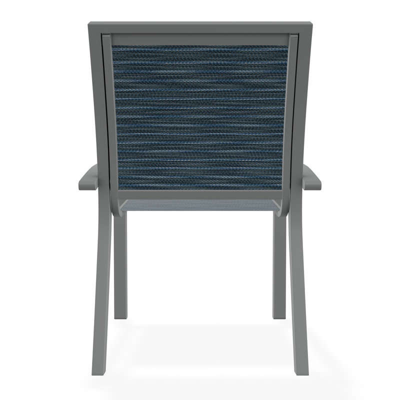 Chaise de café empilable Kendall, Graphite, Nimbus océan