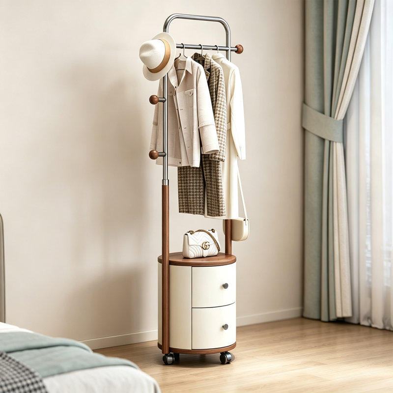 Portemanteau roulant avec acier inoxydable