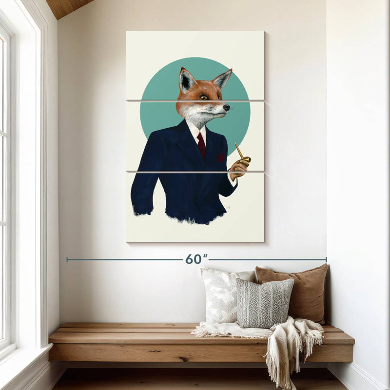 Brampt Mr. Fox, 50" H x 32" W