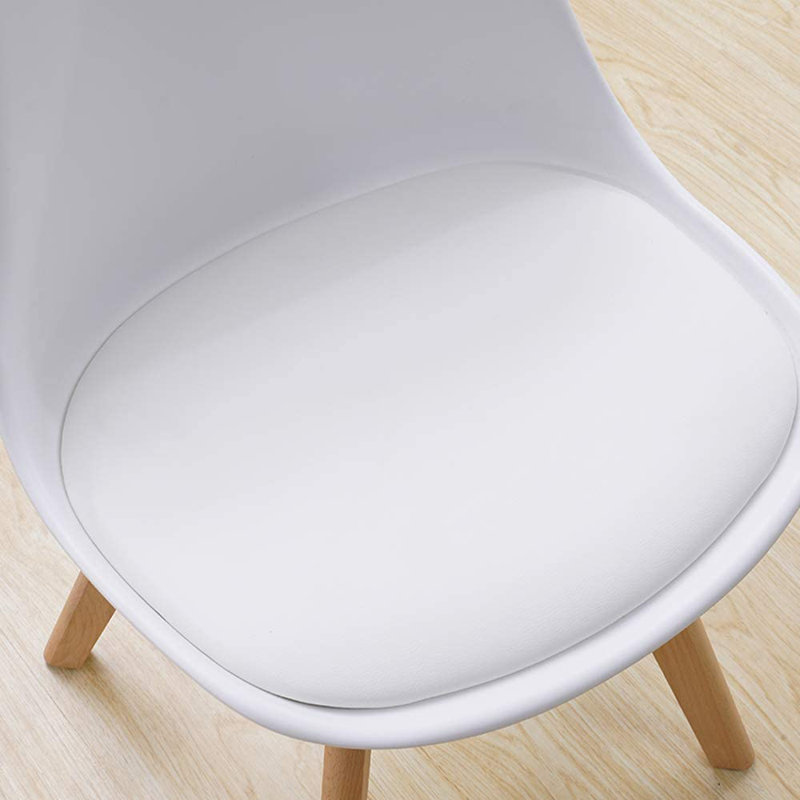 Zane 4 Person Modern Dining Table Set, White, White