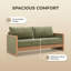 Canapé à trois places moderne de 77,8 po de largeur, revêtement en chenille douce avec accoudoirs en bois massif, canapé de canapé de style américain pour le salon, dossier rembourré et siège à ressorts ensachés-1073943389