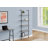 Abdulrahman 72 Inch Etagere Bookcase, 5 Tier Ladder Display Shelves, Gray, Black-1029568376