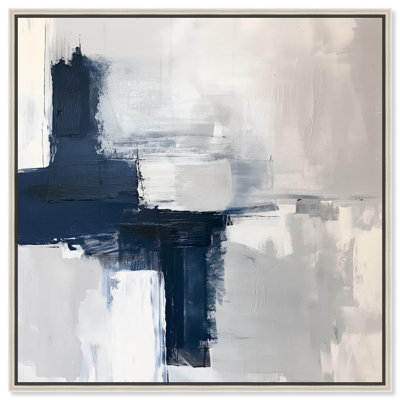 Tides of Indigo Canvas Neutral Abstracts by Art Remedy